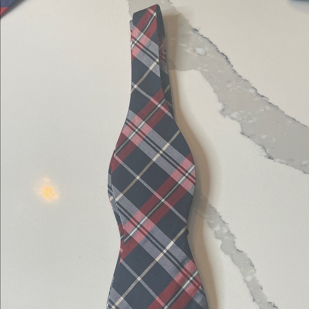 Red and Blue Plaid Bow Tie